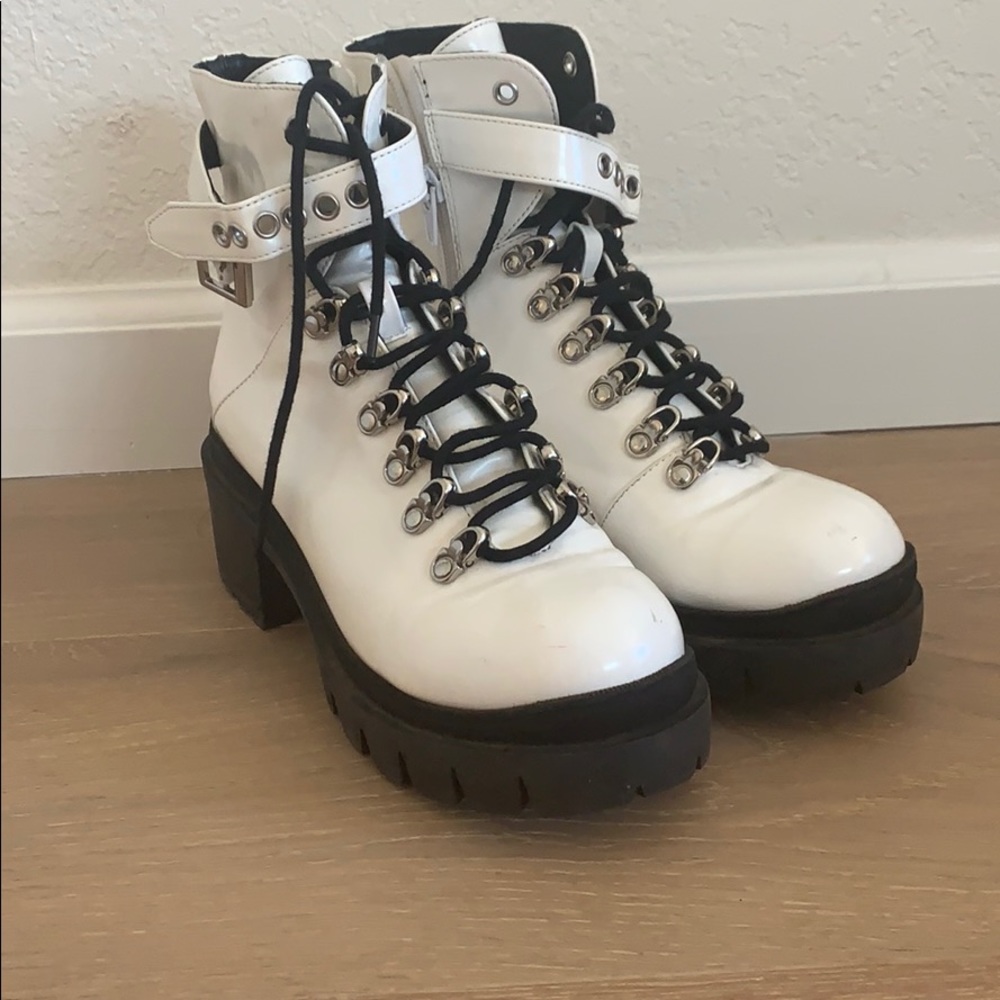 Jeffery Campbell White Czech Boots
